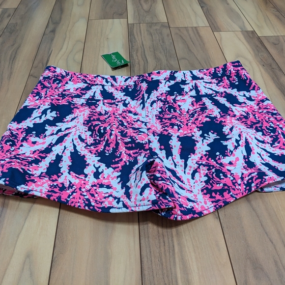 NWT! Lilly Pulitzer Hazelle Stretch Shorts Nauti Navy Beyond The Sea Size 12 - Picture 13 of 14